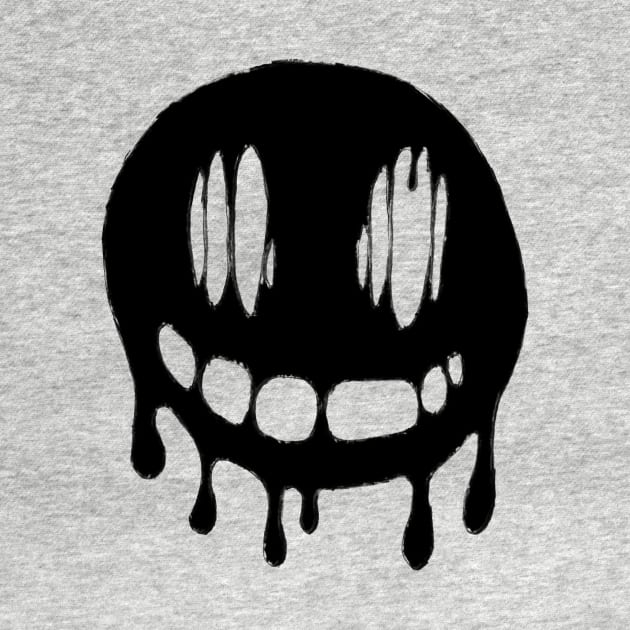 Smiley face melting (black) by Axele's super-cool-store